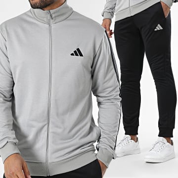 Adidas Sportswear - Ensemble De Survetement 3 Stripes JI8876 Gris Noir