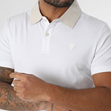 Guess - Polo Manches Courtes M5GP66-J1314 Blanc Beige