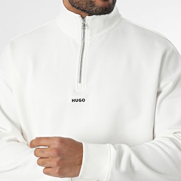 HUGO - Sweat Col Montant Zippé Durty 244 50525881 Blanc Cassé