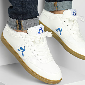 Le Coq Sportif - Baskets LCS Derby 2510317 Óptico Blanco Snorkel Azul