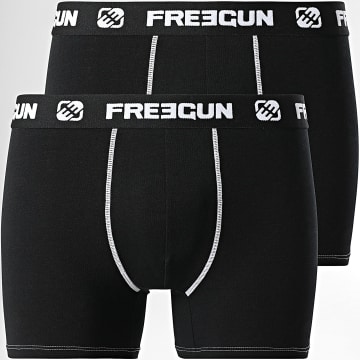 Freegun - Lot De 2 Boxers Ultra Stretch Noir
