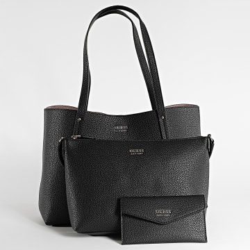 Guess - 2er-Set Handtaschen und Geldbörse für Frauen PG964823 Schwarz