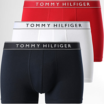 Tommy Hilfiger - Lot De 3 Boxers Everyday Essentials 3520 Bleu Marine Rouge Blanc