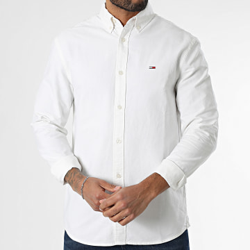 Tommy Jeans - Chemise Manches Longues Oxford 1298 Beige Clair