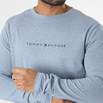 Tommy Hilfiger - Tee Shirt Manches Longues 3531 Bleu Clair Chiné