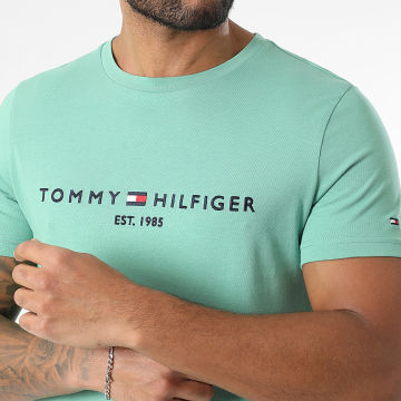 Tommy Hilfiger - Tee Shirt Slim Logo 1797 Vert