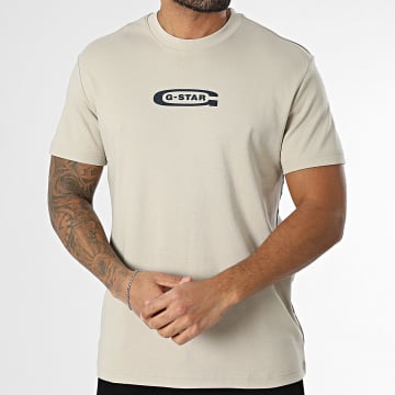 G-Star - T-shirt Old Skool Logo D25967-C812 Beige