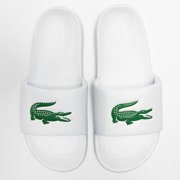Lacoste - Claquettes Serve Slide 0.0 Logo Crocodile Blanc