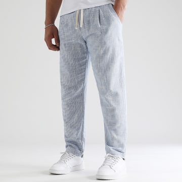 LBO - 1852 Pantalones de vestir con textura Azul claro