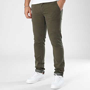 Teddy Smith - Pallas Slim Chino Broek 10116948D Kaki Groen