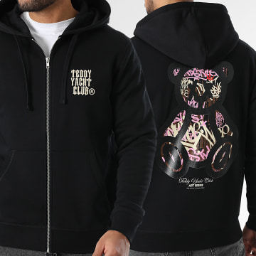 Teddy Yacht Club - Sudadera con capucha y cremallera Art Series Travis Negro