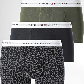 Tommy Hilfiger - Lot De 3 Boxers 2768 Vert Kaki Bleu Marine