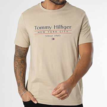 Tommy Hilfiger - Tee Shirt Center Stack 8621 Beige Foncé