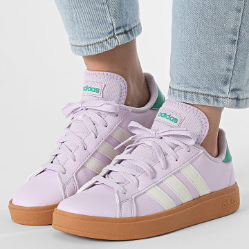 Adidas Sportswear - Baskets Femme Grand Court Base 2.0 JH8617 Ice Lavender Off White Court Green