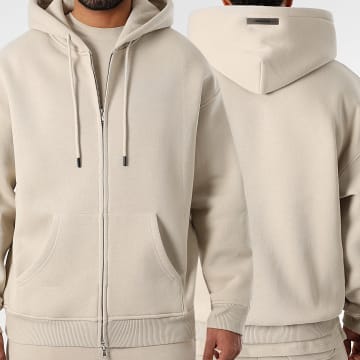 Final Club - Sudadera con capucha y cremallera 1267 Beige