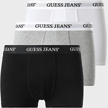 Guess - Lot De 3 Boxers M4BZ48-K6YW1 Noir Blanc Gris Chiné