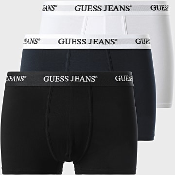 Guess - Lot De 3 Boxers M4BZ48-K6YW1 Blanc Bleu Marine Noir