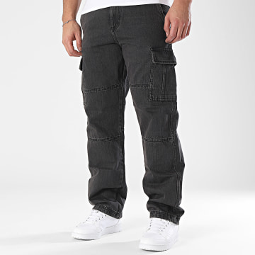 Jack And Jones - Pantalon Cargo Jean Loose Fit Eddie Wade Noir