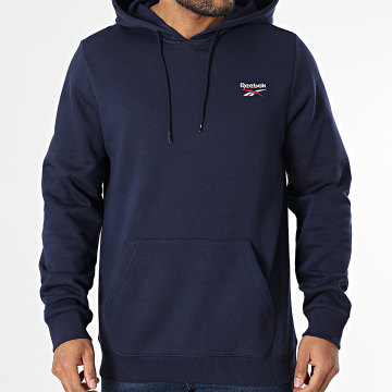 Reebok - Sweat Capuche Identity Small Logo Fleece 100202877 Bleu Marine