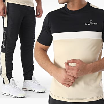 Sergio Tacchini - Ensemble De Survetement Prannie Alata 41051 40814 Noir Beige Blanc