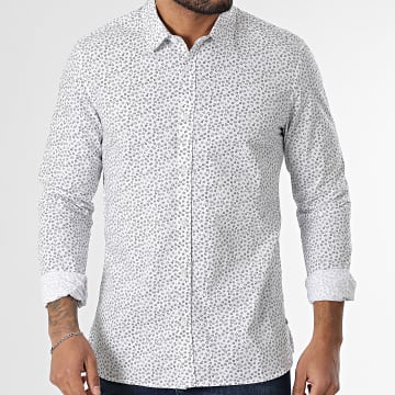 Teddy Smith - Carton Shirt Lange Mouw 10711547D Wit Blauw Navy