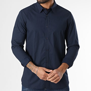 Teddy Smith - Carton Long Sleeve Shirt 10711547D Navy Blue