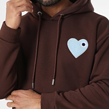 ADJ - Coeur Chic Hoodie Bruin Lichtblauw