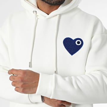 ADJ - Chic Hart Hoodie Wit Koningsblauw