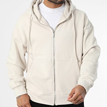 ADJ - Beige Zip Sweat Top
