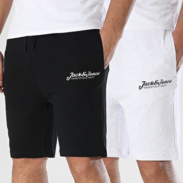 Jack And Jones - Lot De 2 Shorts Jogging Gordon Beau Gris Chiné Noir