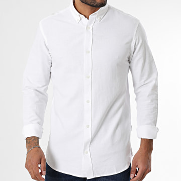 JJREBEL - Chemise Manches Longues Oscar Blanc