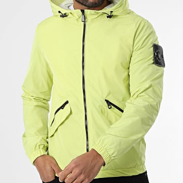 Kymaxx - Veste Zippée Capuche Vert Lime
