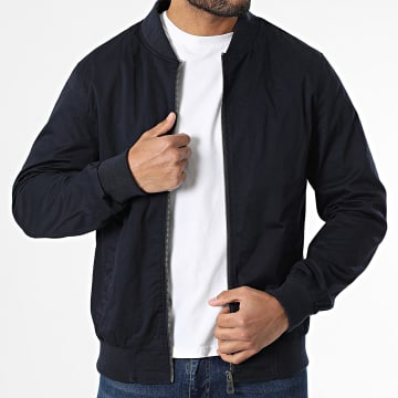 Kymaxx - Veste Zippée Bleu Marine