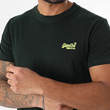 Superdry - Camiseta Essential Logo Bordado M1011245A Verde Oscuro