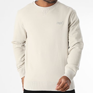 Superdry - Essentieel logo sweatshirt met ronde hals M2013751A Beige