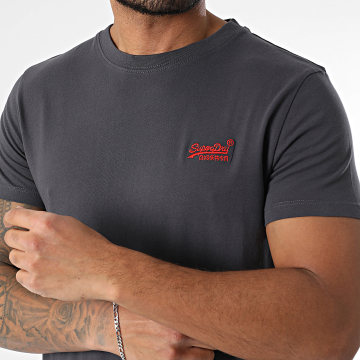 Superdry - Essential Logo Geborduurd T-shirt M1011245A Houtskool Grijs
