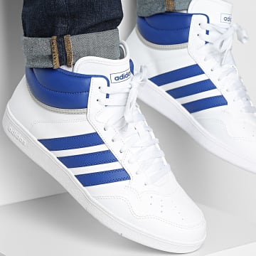 Adidas Sportkleding - Hoops 4.0 Mid Sneakers JQ9999 Footwear White Royal Blue Grey Two