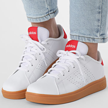 Adidas Sportswear - Baskets Femme Advantage Base 2.0 J JH9869 Cloud White Pure Ruby Gum