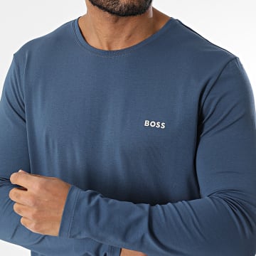 BOSS - Tee Shirt Manches Longues Mix And Match 50515389 Bleu Foncé