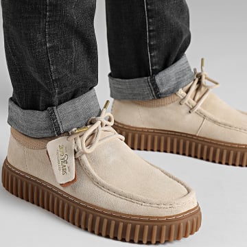 Clarks - Scarpe Torhill Lo Ecru in pelle scamosciata