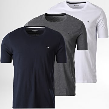 Jack And Jones - Juego De 3 Camisetas Paulos Navy White Grey Charcoal