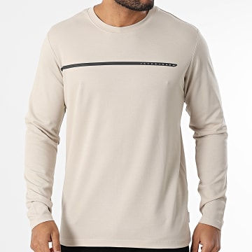 Jack And Jones - Camiseta de manga larga Fusion Full Branding Beige