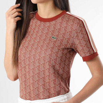 Lacoste - Tee Shirt Femme Slim Fit The Blend Bordeaux