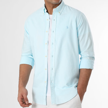 Polo Ralph Lauren - Chemise Manches Longues Original Player Bleu Clair