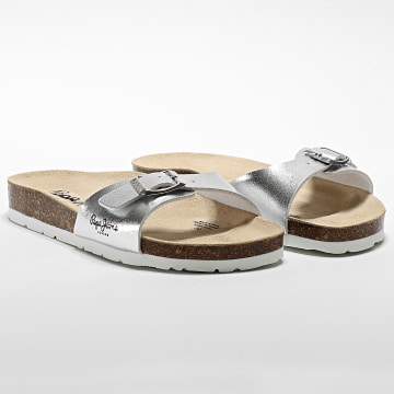 Pepe Jeans - Sandales Femme Oban Metal PLS90614 Silver