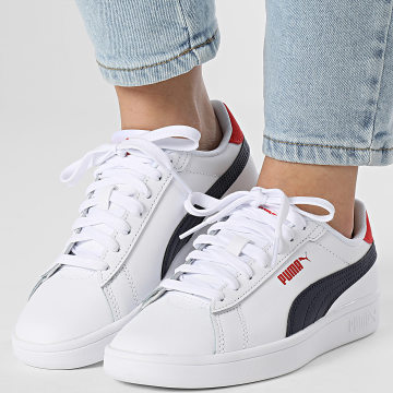Puma - Baskets Femme Puma Smash 3.0 392031 Puma White Puma Navy Red