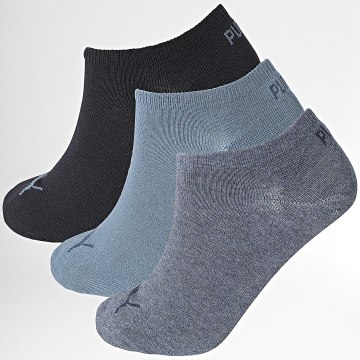 Puma - Lot De 3 Paires De Chaussettes 701231277 Bleu Bleu Chiné Bleu Marine
