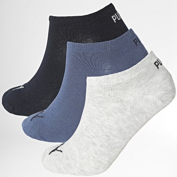 Puma - Lot De 3 Paires De Chaussettes 701231277 Bleu Gris Chiné Bleu Marine