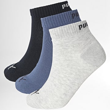 Puma - Lot De 3 Paires De Chaussettes 701230337 Bleu Marine Gris Chiné Noir