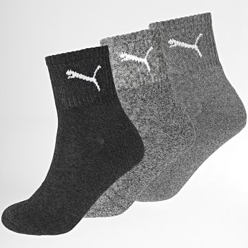 Puma - Lot De 3 Paires De Chaussettes 231011001 Gris Gris Chiné Gris Anthracite